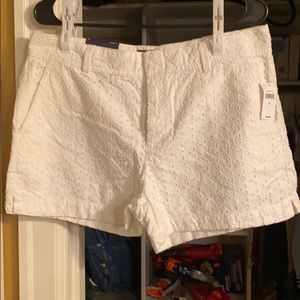 brand new white shorts